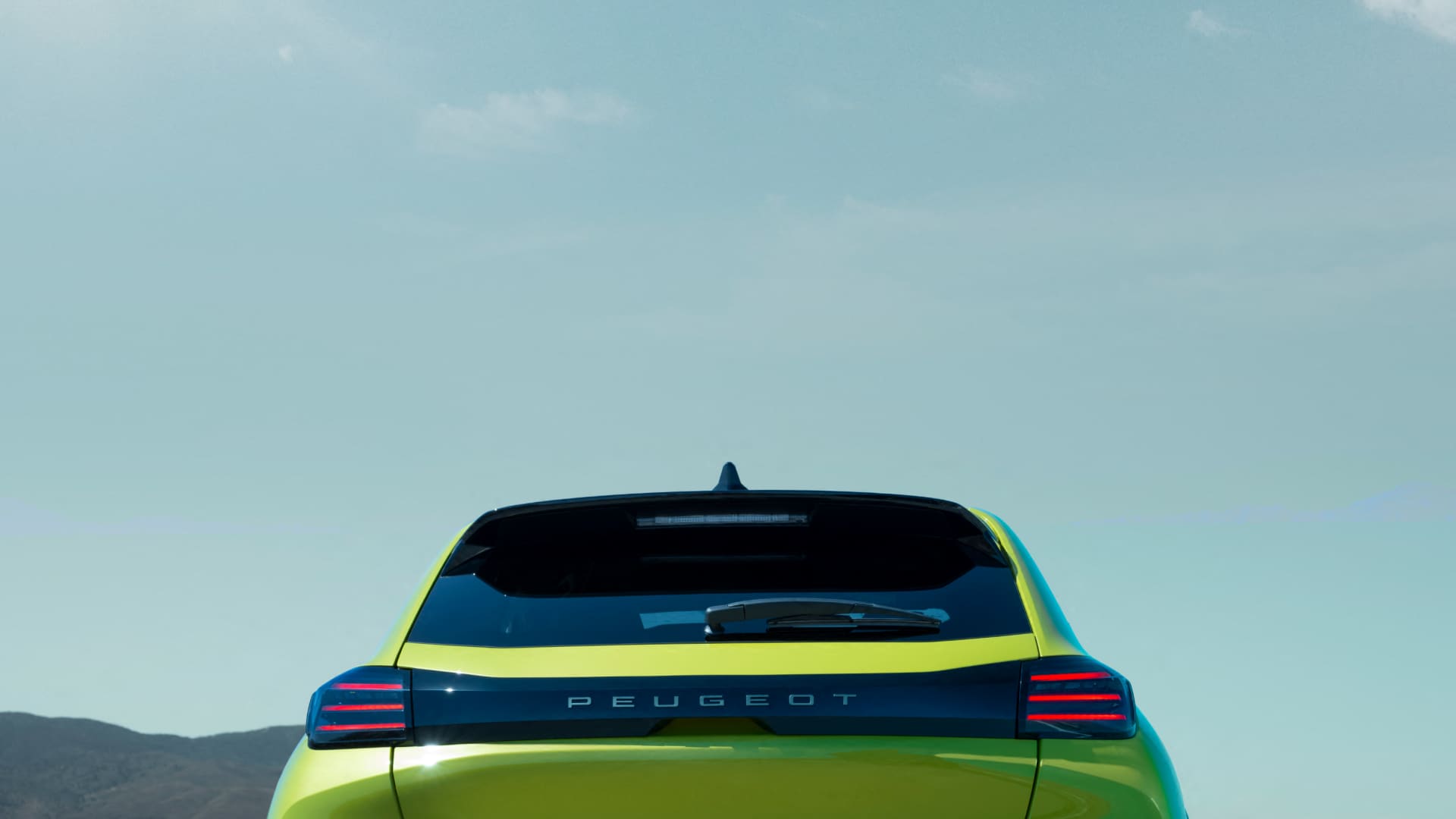 Achteraanzicht van de PEUGEOT 208